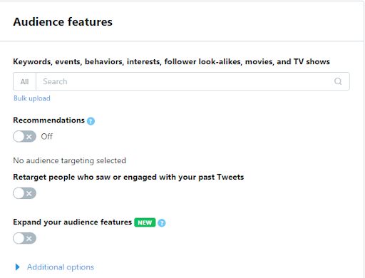 audience feature in twitter ads