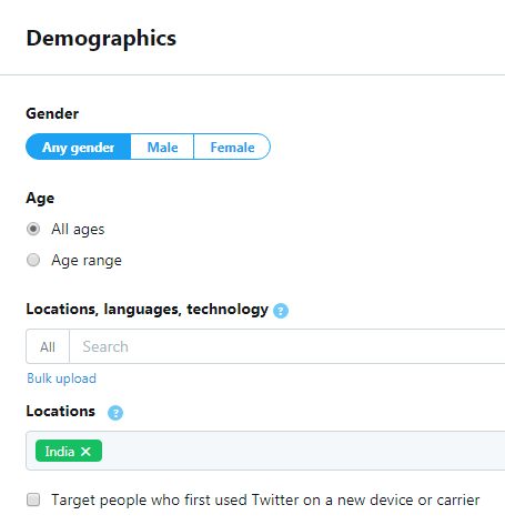 demographics in twitter ads