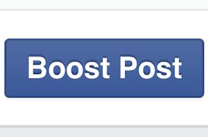 facebook boost post button