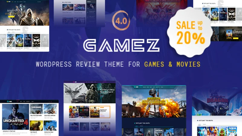 Gamez WordPress theme