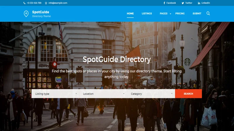 SpotGuide WordPress theme